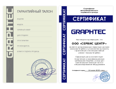 Сертификат Graphtec